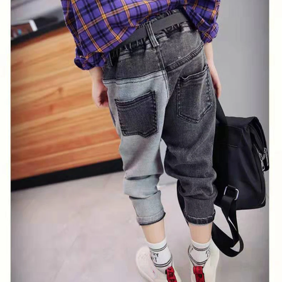 Детские джинсы средней длины для мальчиков 3T Длинные облегающие штаны