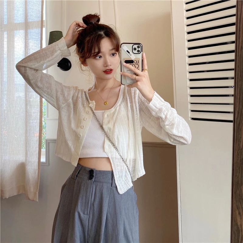 Одежда для защиты от солнца из ледяного шелка Новинка лета 2021 верхняя одежда