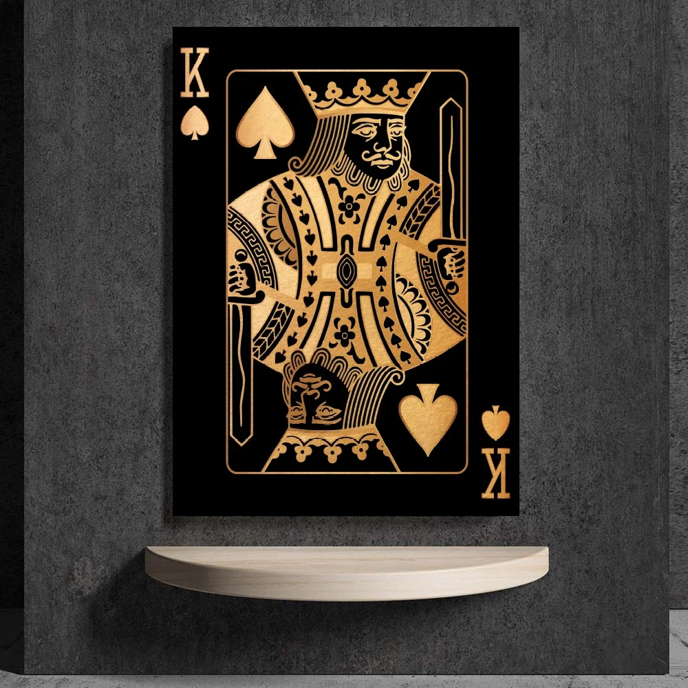 

Yellow Poker Queen King Nordic Poster Wall Pictures For Living Work Room Posters And Prints Wall Art Canvas Painting Unframed