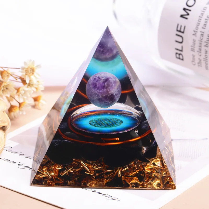 

Орган украшения "Пирамида", Органическая энергетическая башня с натуральными кристаллами гравия, Кристальные кварцевые кристаллы, духовны...