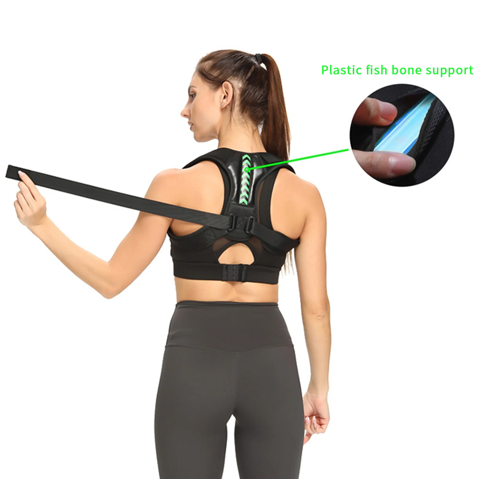 

Posture Corrector Adjustable Breathable Back Straightener Elastic Back Shoulder Corrector For Back Shoulder Posture Training