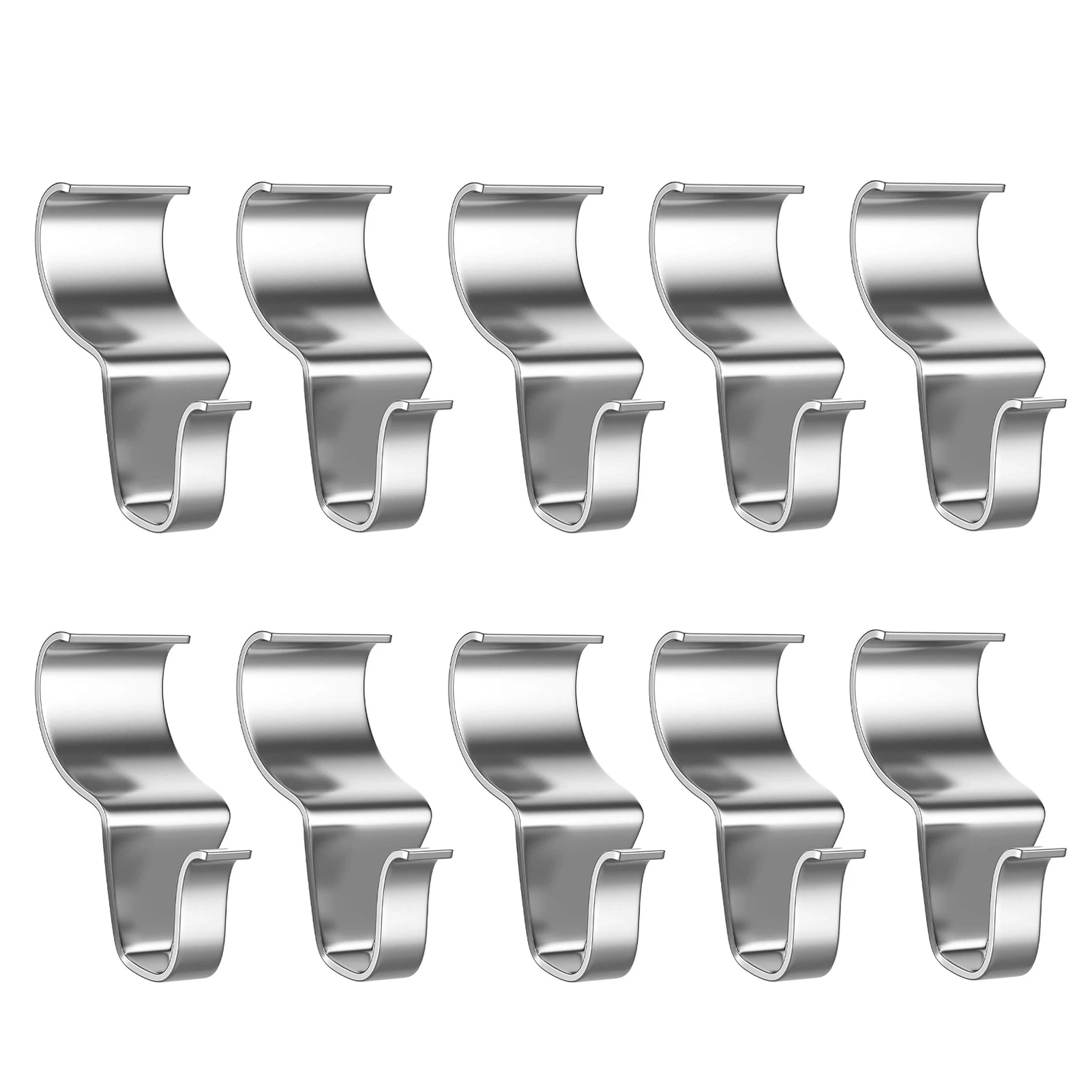 

10pcs Vinyl Siding HooksStainless Steel No Drilling Curved Design Buckle Firmly Hanging Wall Hooks For Home Kitchen Storage Tool