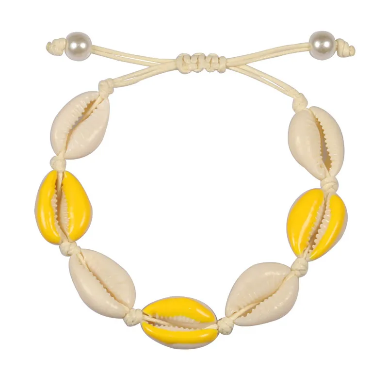 1 шт. женский браслет в виде ракушек|Плетеные браслеты| |