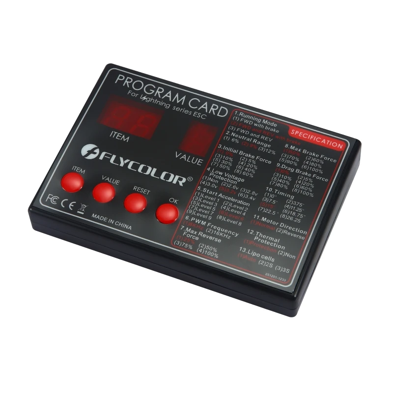 Бесщеточный электронный контроллер скорости Flycolor устройство управления