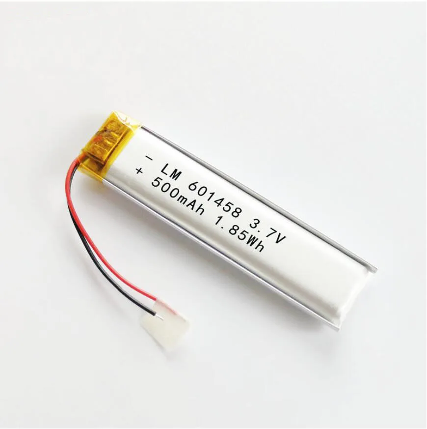 

20pcs 3.7V 500mah 601458 Lithium Polymer ion Battery 2.0mm JST Connector