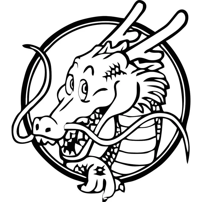 Автомобильная наклейка Dragon Bead забавная ПВХ Модель автомобиля мотоцикла черная