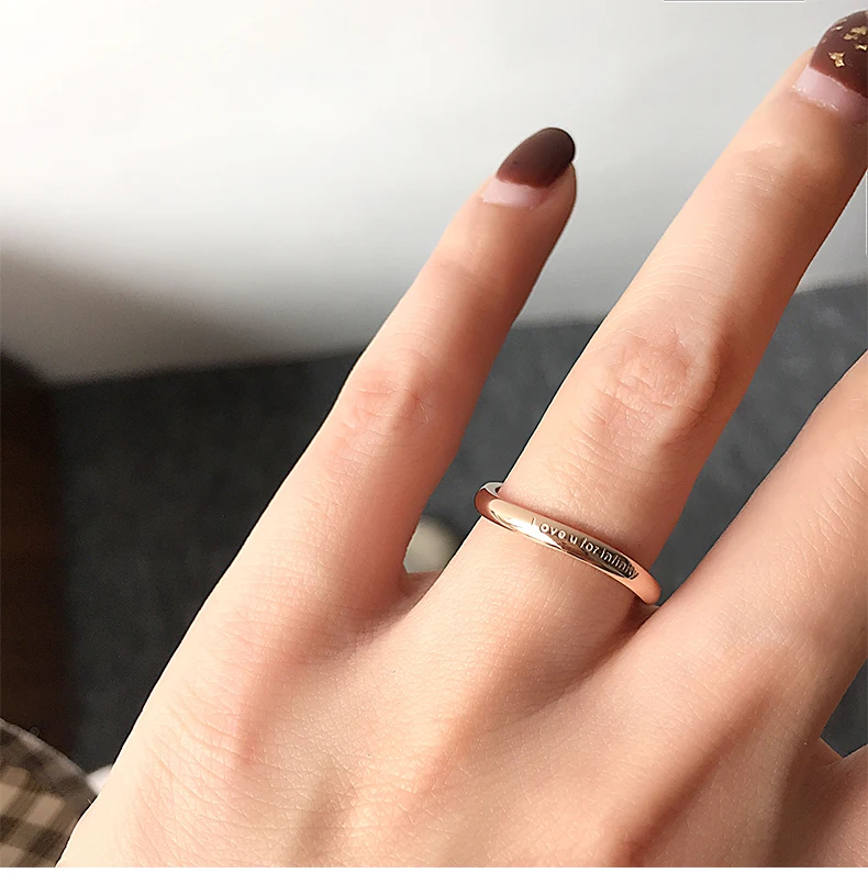 For Women Simple Titanium Steel Ring Rose Gold Color High Quatity Rings Jewelry | Украшения и аксессуары