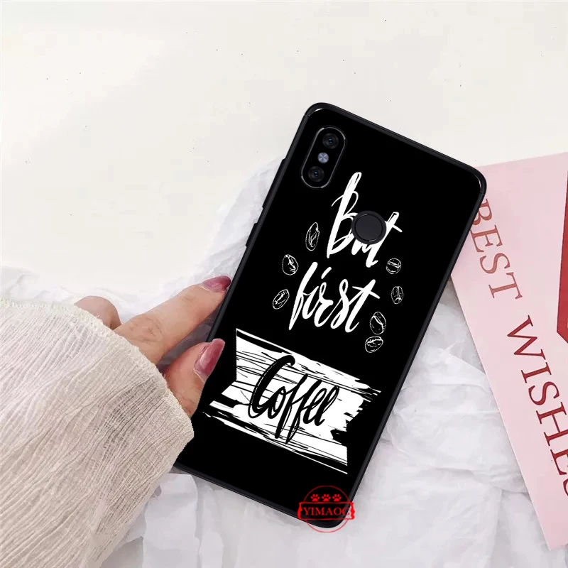 ok but first coffee Silicone Soft Case for Redmi 4A 4X 5 Plus 5A 6 Pro 6A 7 7A S2 Go K20 Note Prime 8 |