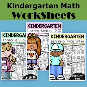 Учебные пособия для дошкольников и детей с математическими числами и вычитанием