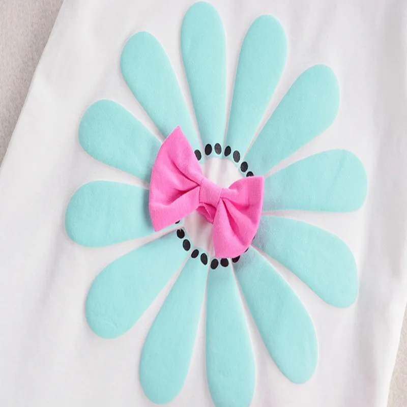 

Summer new style children's short-sleeved flower suit, printed shorts for baby girl cute cartoon casual boutique two-piece suit