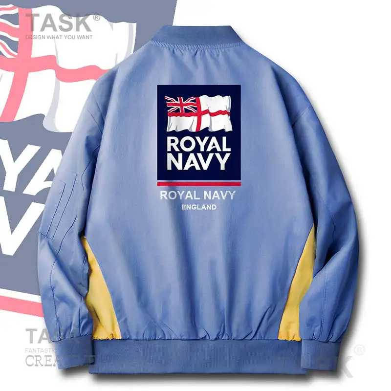 Bomber Military Biker Jacket Navy England English ENG UK clothes country Army Men's Windbreaker Spring Autumn Casual Coat | Мужская
