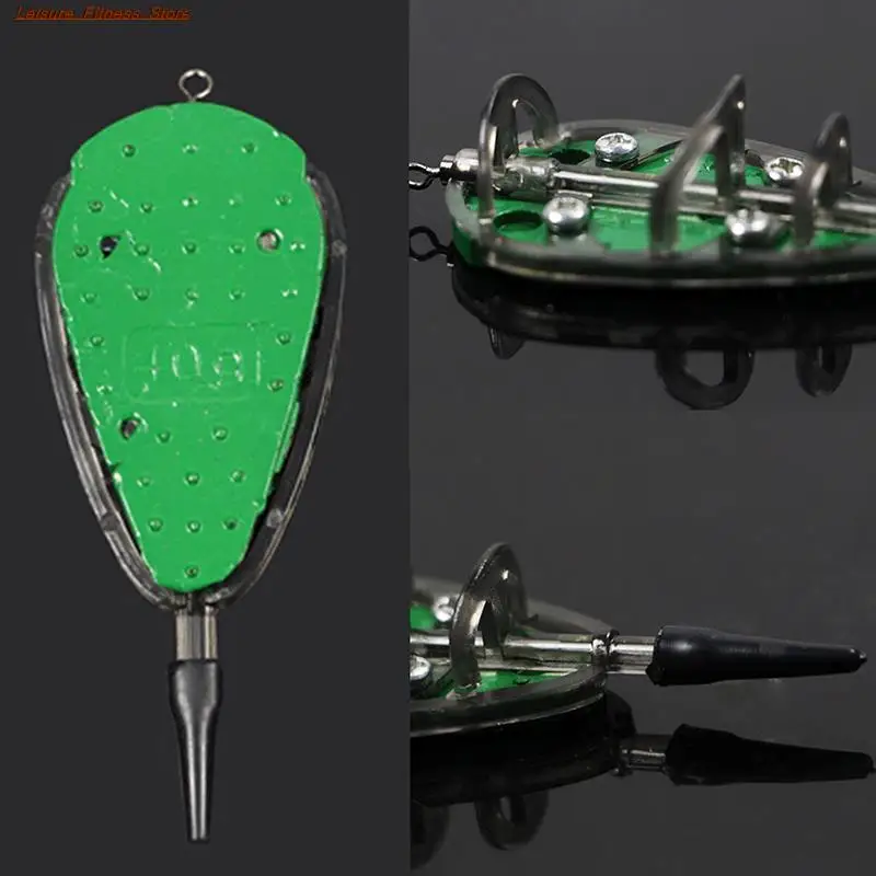 

Carp Fishing Feeder Lure Cage Feeders Trap Basket with Lead Sinker Swivels