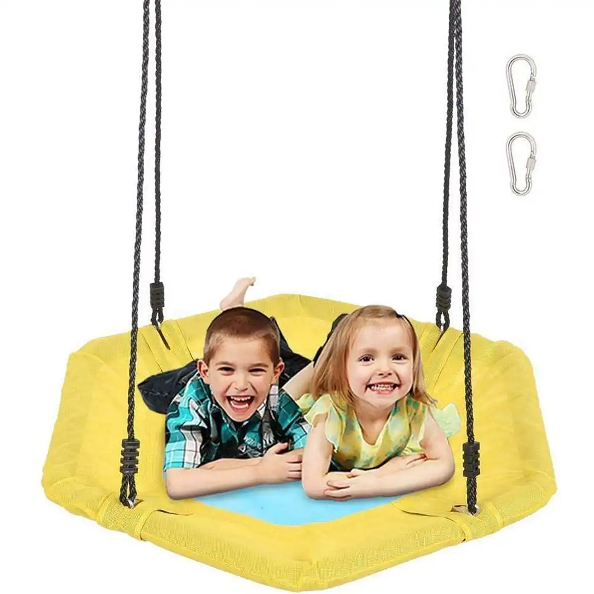 

Hexagon Hammock Chair Outdoor Indoor Dormitory Bedroom Yard For Child Adult Swinging Hanging Single Safety Chair Hammock