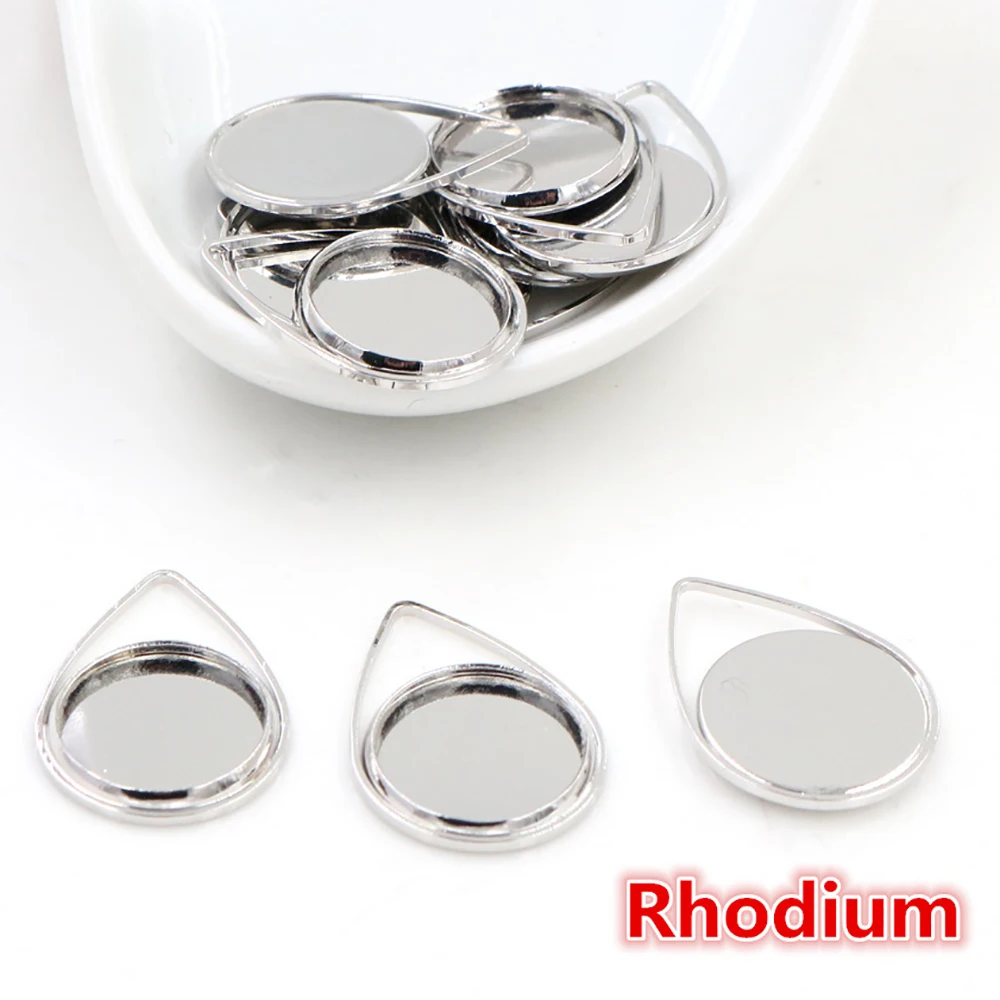 20шт 12 мм Внутренний размер Посеребренная позолота черный родий латунь материал