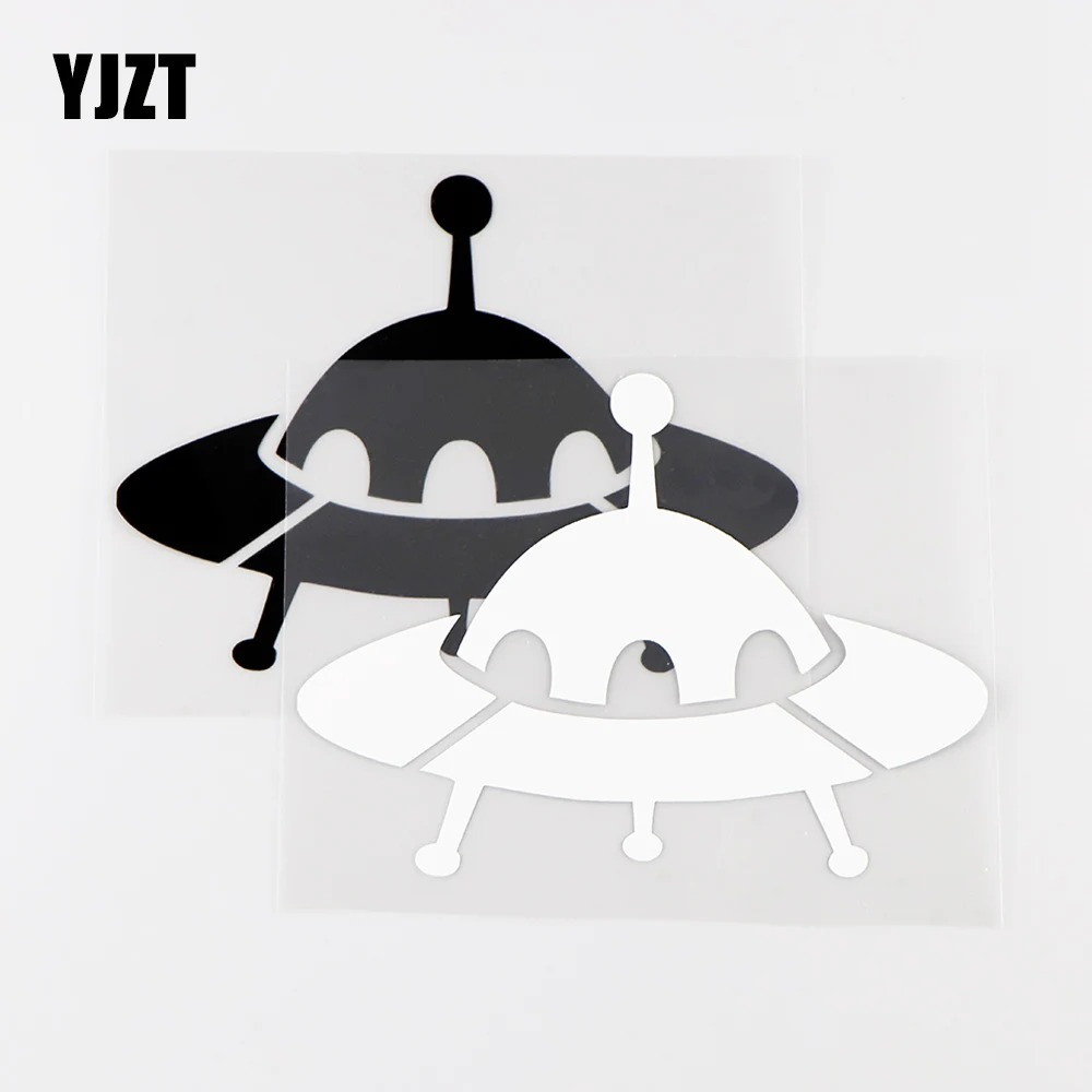 

Интересные автомобильные наклейки YJZT, 15, 4 х11, 7 см, НЛО, индивидуальный автомобильный Декор окна, виниловые наклейки, черный/серебристый цвет...