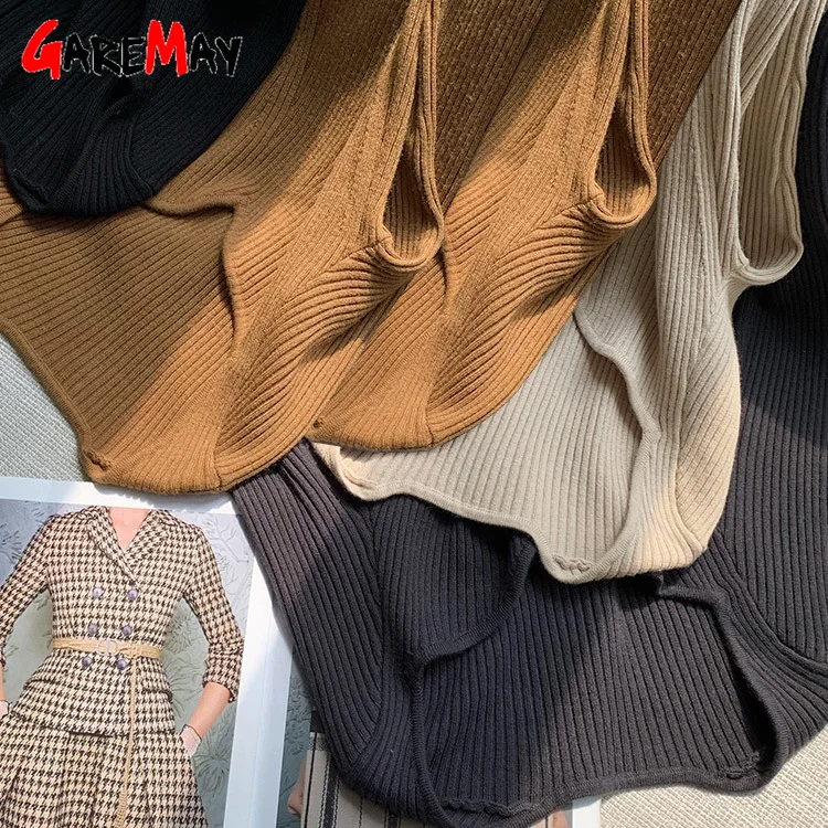 

2021 Autumn Winter Dress Elegant Vintage Thick Beige Slim Warm Women Knitted Dress Square Collar Knit Chic Bodycon Sweater Dress