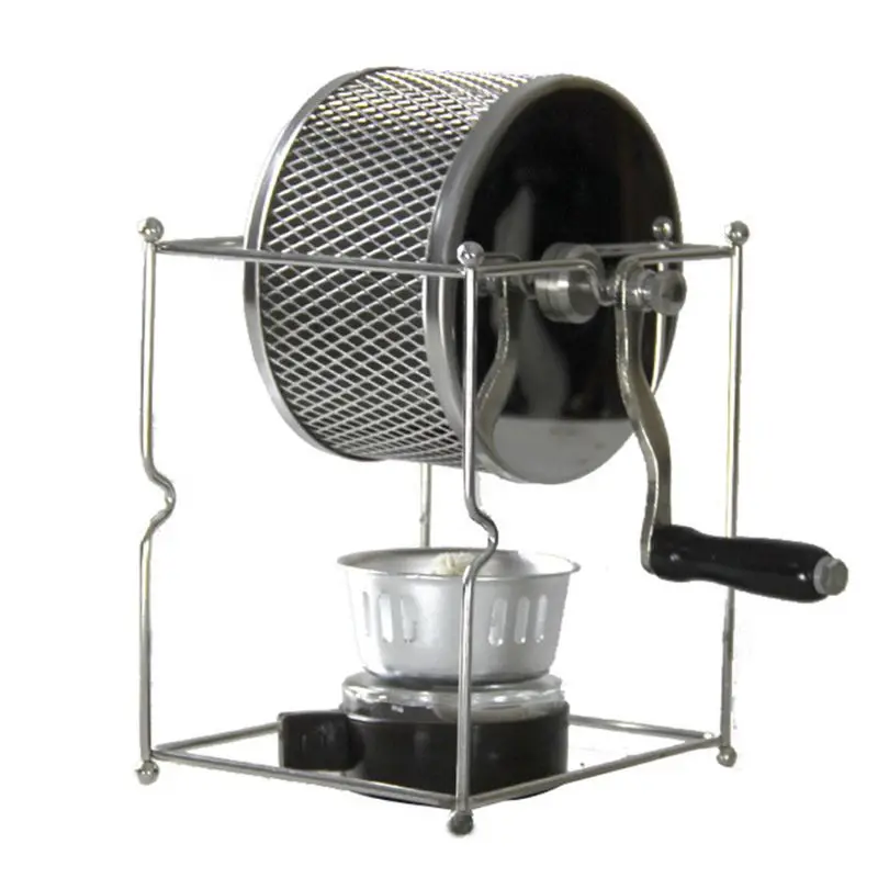 

Protable Manual Handy Coffee Bean Roaster Set Stainless Steel Mill Hand Crank for Home Travel Camping Multifunction