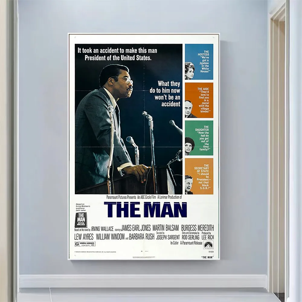 

V2225 The Man Vintage Classic Movie Wall Silk Cloth HD Poster Art Home Decoration Gift