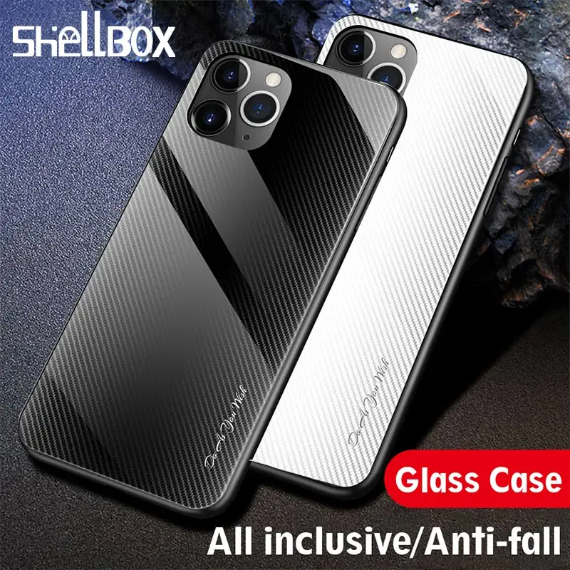 Модный стеклянный чехол с линиями для iPhone 11 Pro MAX закаленное стекло и защитный