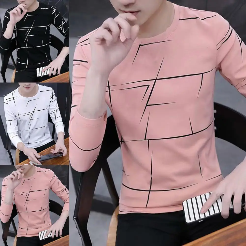 

Autumn Winter Men Shirts All Match Streetwear Long Sleeve Irregular Pattern Men Top Pullover Vintage Clothes Men's clothing