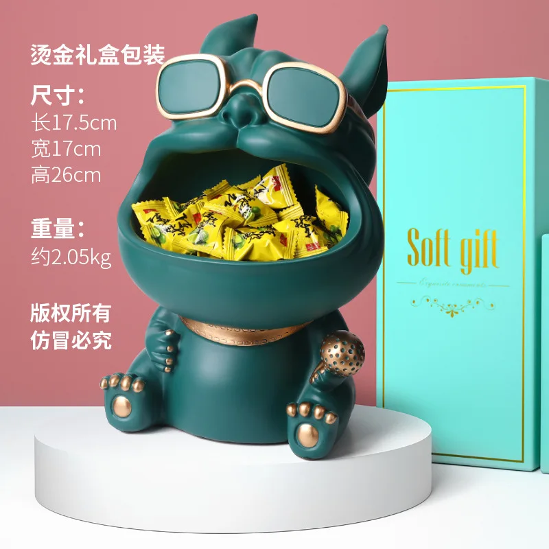 

Resin Animal Storage Products Candy Jewelry Storage Box Cat Puppy Modern Design Style Home Decoration Living Room Decoration