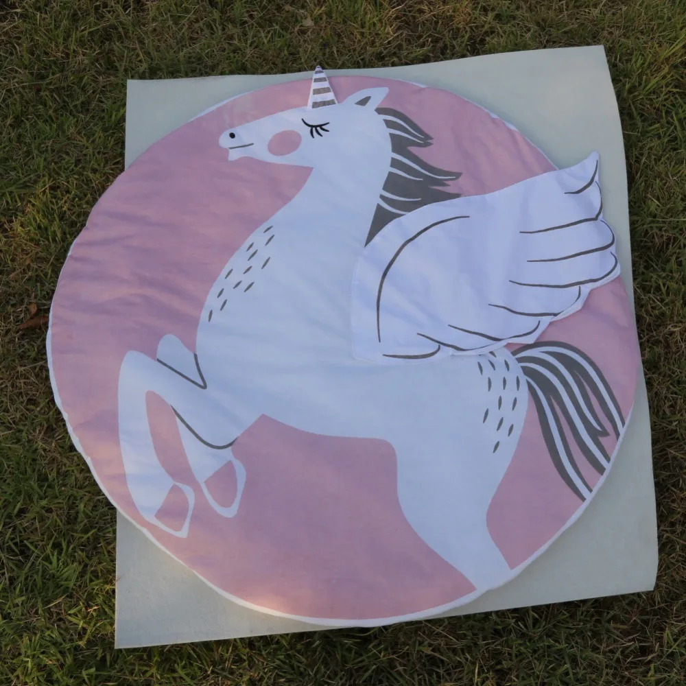 

Nordic Style Cartoon Animals Lion Face Quilted Play Mats Baby Blanket Carpet Rug Kids Bed Room Decor Photo Props