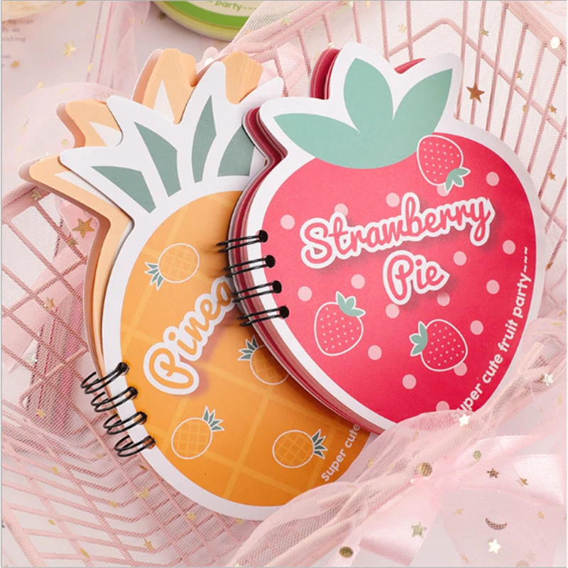 Милый фруктовый пирог катушки связующего мини блокнот мультфильм ручной учетную