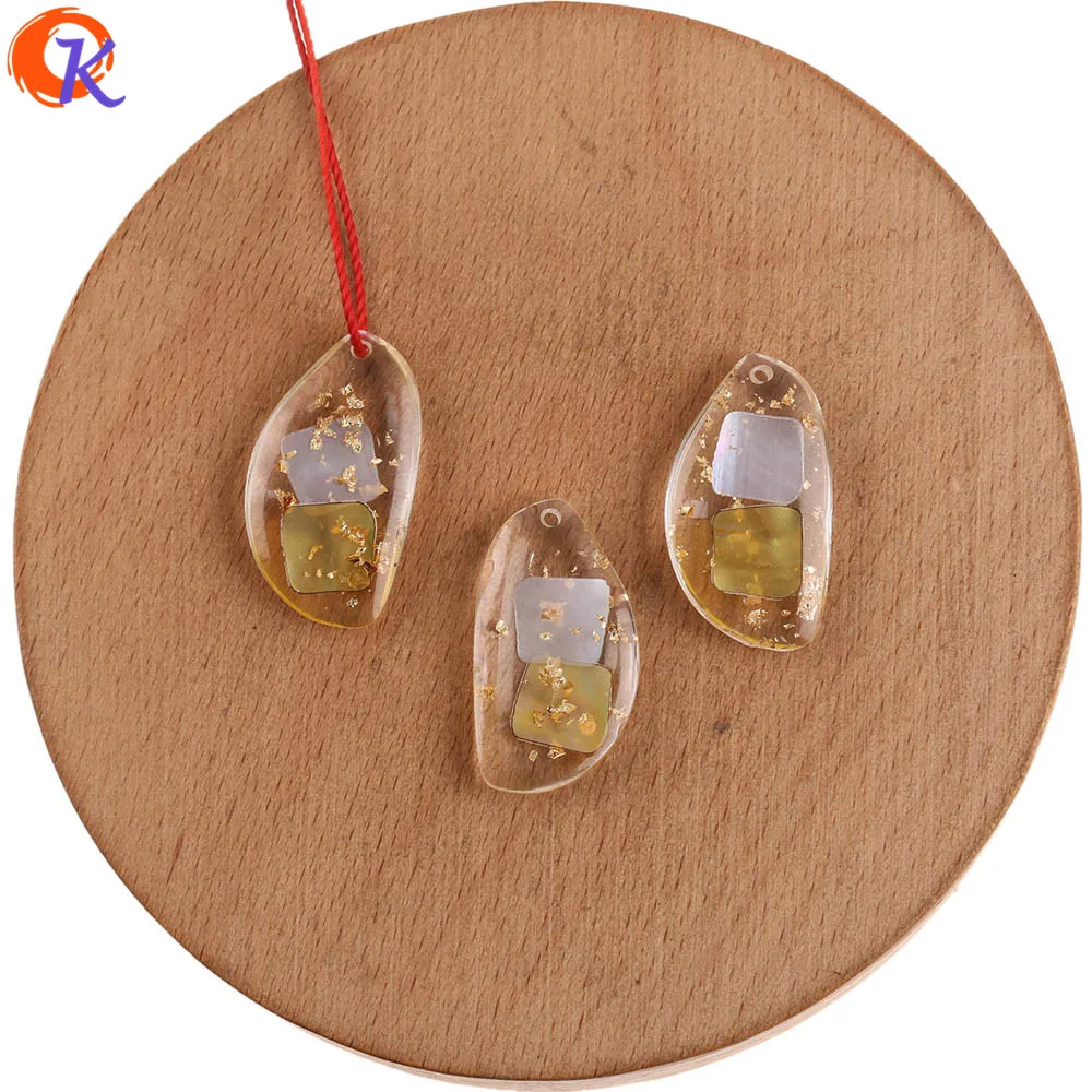 

Cordial Design 15*27MM 50Pcs Jewelry Accessories/Hand Made/Shell & Glitter Powder In Resin Beads/DIY Earrings Making/Charms