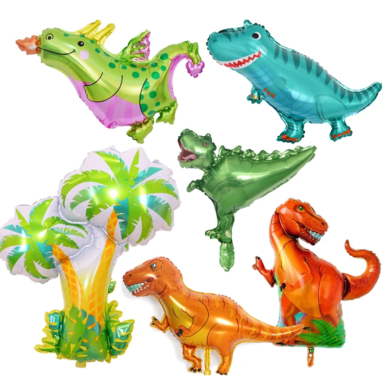 Мотив динозавра фольги баллоны динозавр вечерние декор воздушный шар в форме