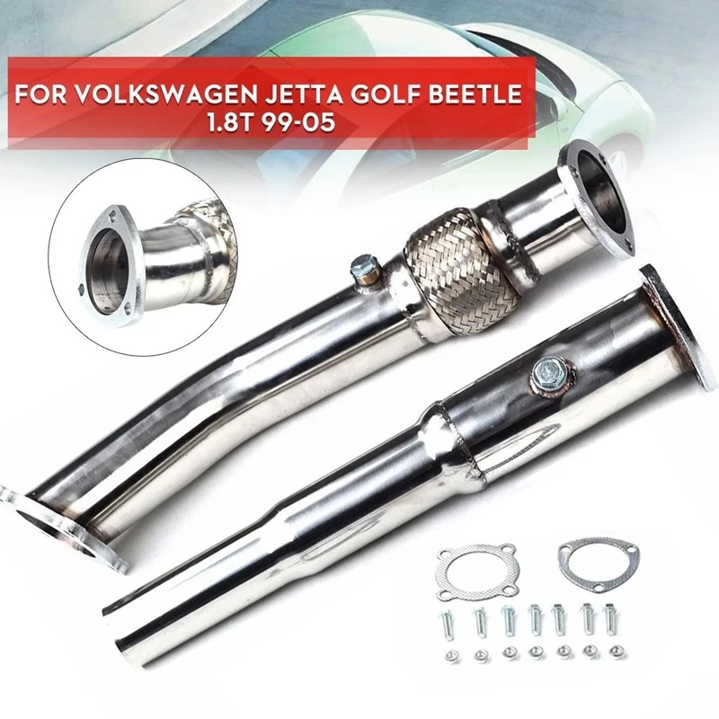 

Глушитель выхлопной трубы из нержавеющей стали для Jetta Golf Beetle 1,8 T 1999 2000 2001 2002 2003 2004 2005