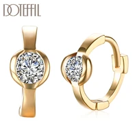 doteffil 925 sterling silver 18k gold diamond aaa zircon earrings for women jewelry fashion wedding engagement party gift