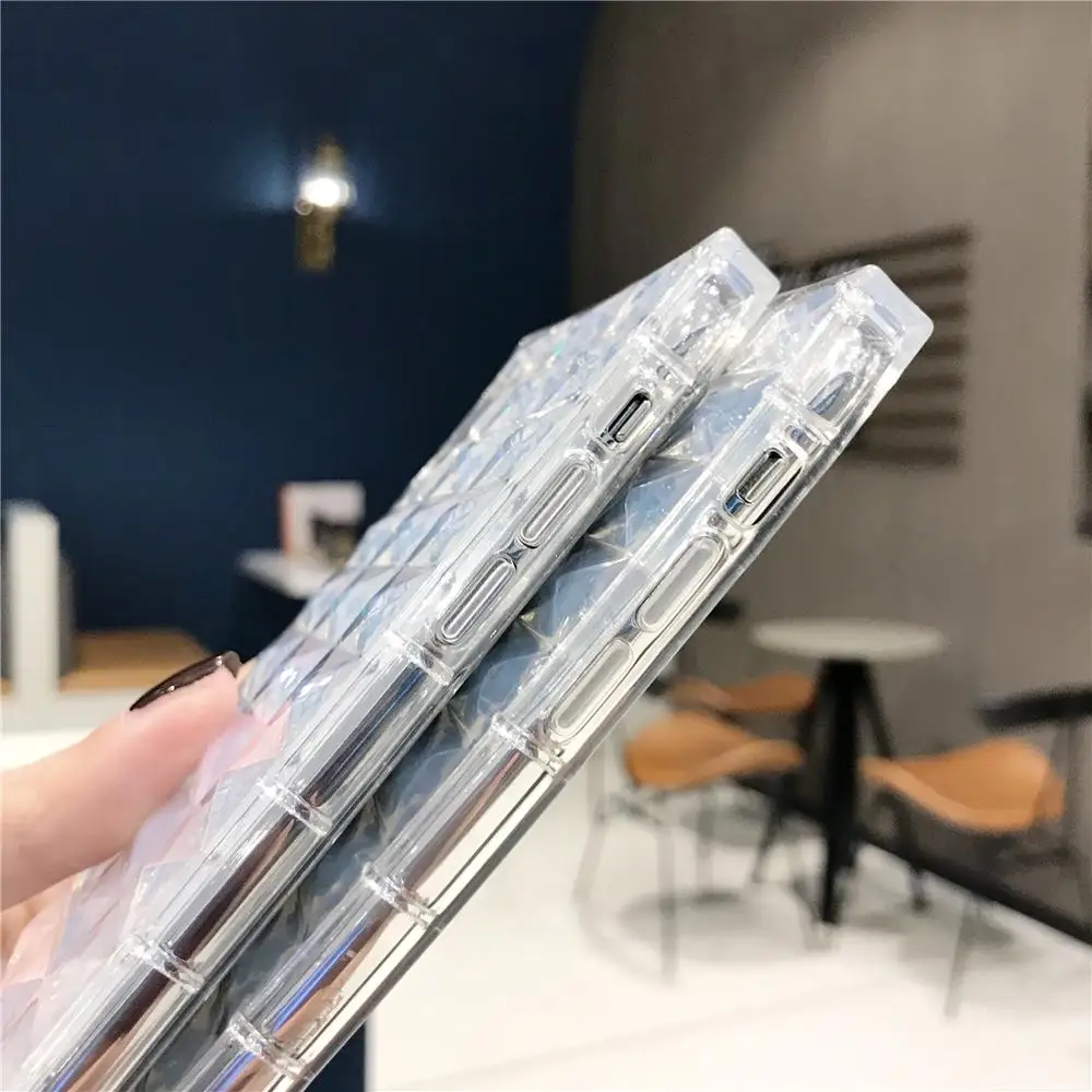 3D Laser Gradient Shockproof Silicone Phone Case For iPhone X XR XS Max 8 7 6 6S Plus Transparent Soft TPU Protection Back Cover |