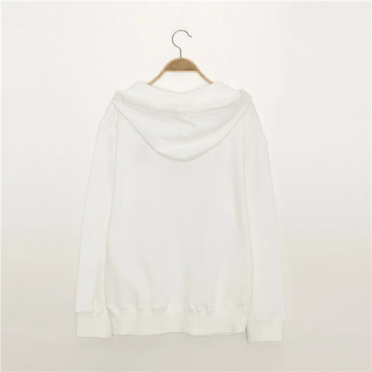 

Women Hoodie Autumn/Winter Pure Cotton Zipper Collar Sweater Hooded Sweatshirt Fox Embroidered Top Men and Women Same Style