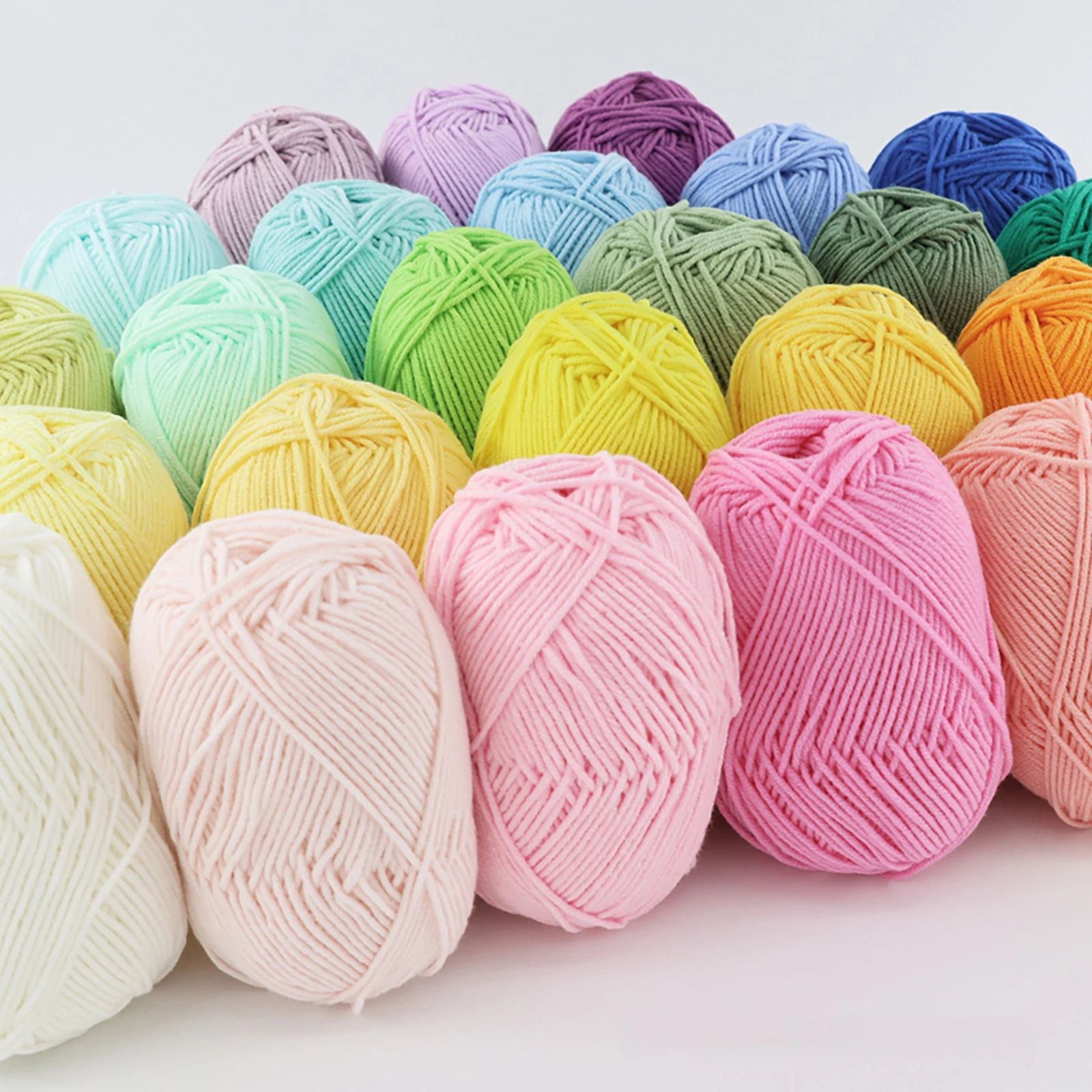 

Acrylic Yarn Large and Mini Yarn Skeins Assorted Colors Crochet and Knitting, Pompoms and Amigurumi Crafts