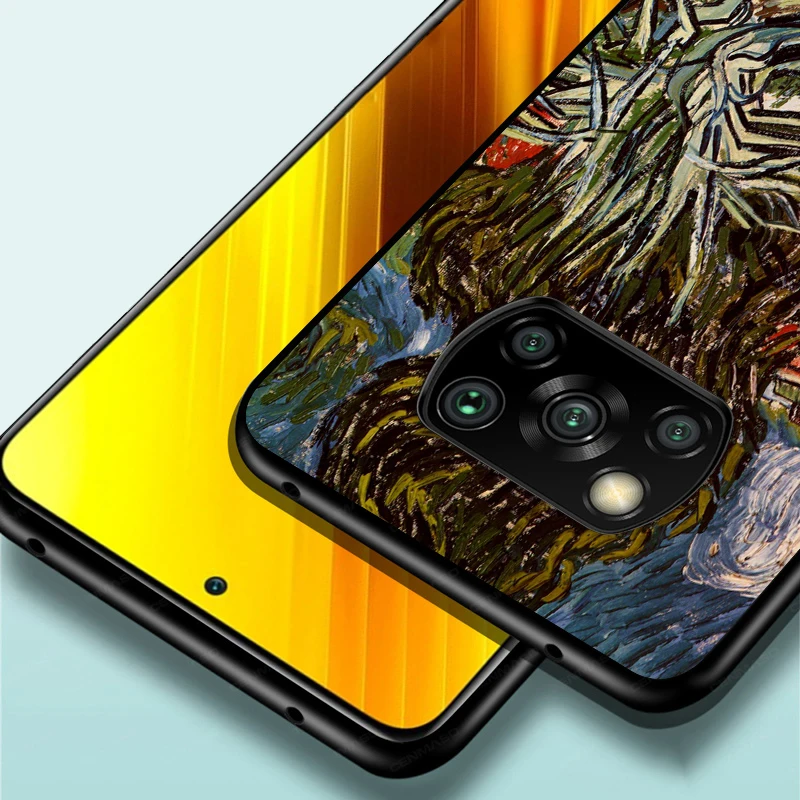 

Van Gogh Art For Xiaomi Poco X3 NFC M3 M2 X2 F3 F2 Pro C3 F1 Mi Play Mix 3 A2 A1 6X 5X Black Phone Case