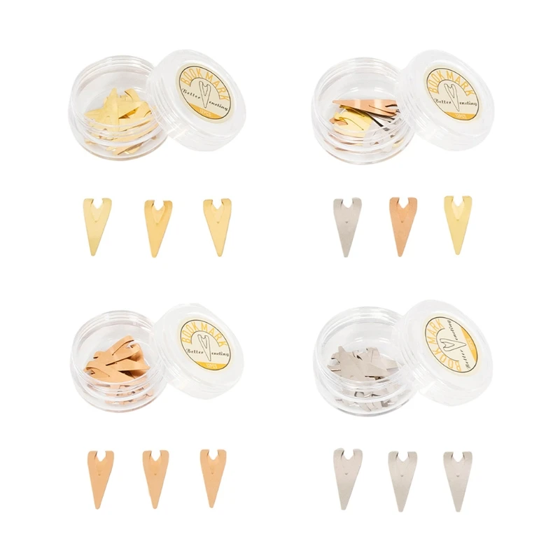 

12PCS/Pack Creative Water Drop Bookmark Set Paper Binder Clips Set with Case
