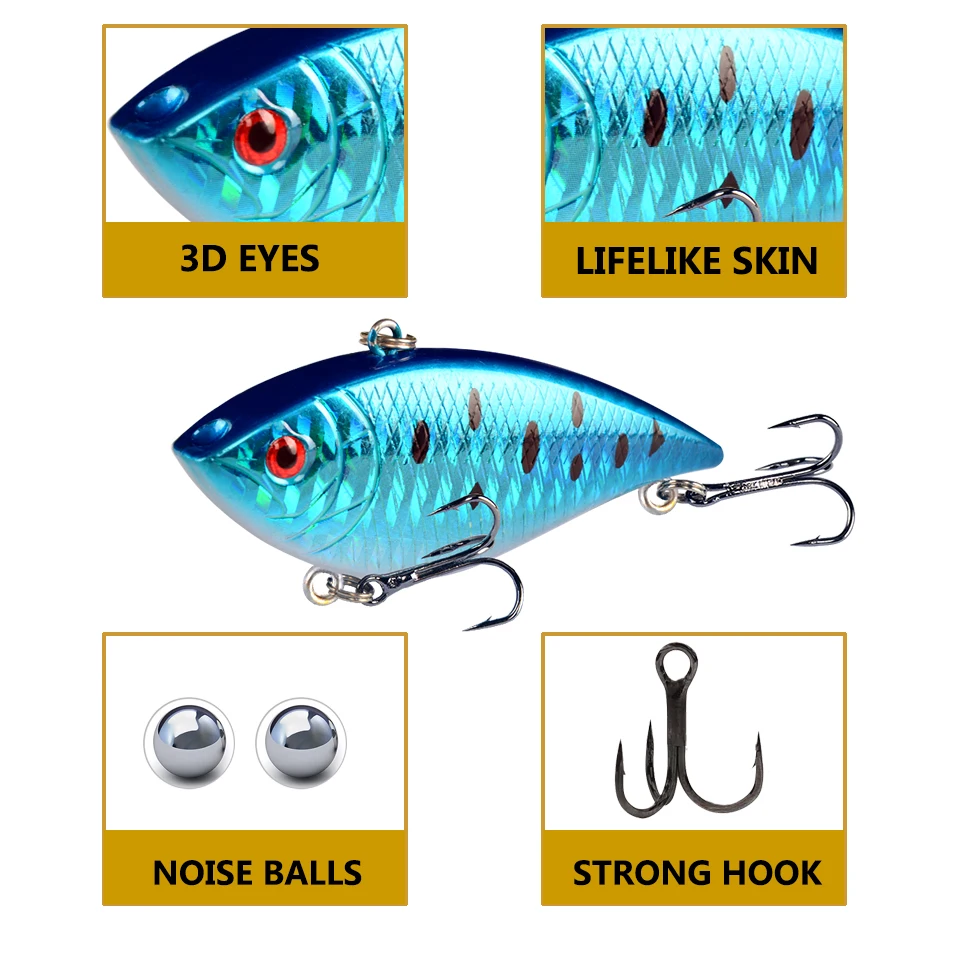 Новое поступление 1 шт. рыболовные приманки 7 см 11 г искусственная приманка VIB