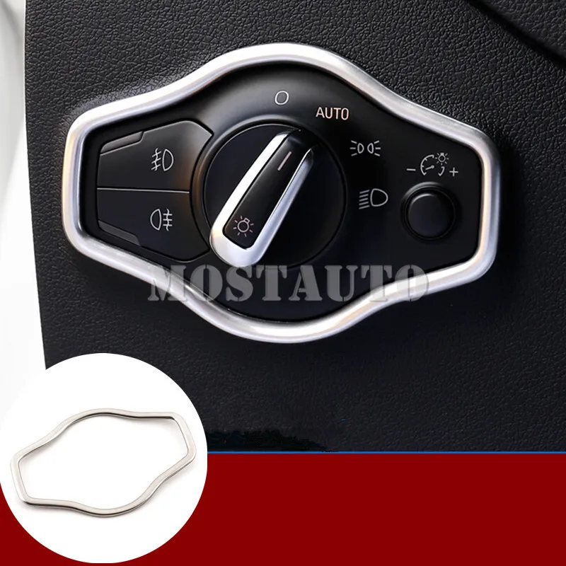 

For Audi A4 S4 Interior Headlight Switch Button Cover Trim 2008-2015 1pcs Car Accessories Interior