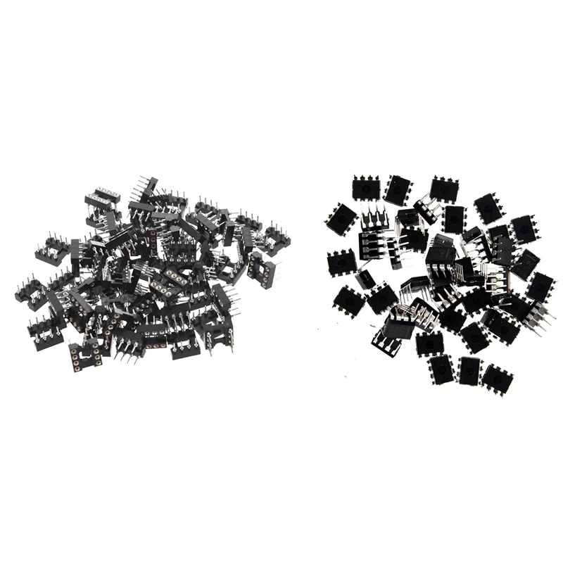 50 шт. NE555P NE555 DIP-8 один биполярный таймеры IC с 60 шт 8 Круглый контактный 2 54 мм Шаг DIP Ic
