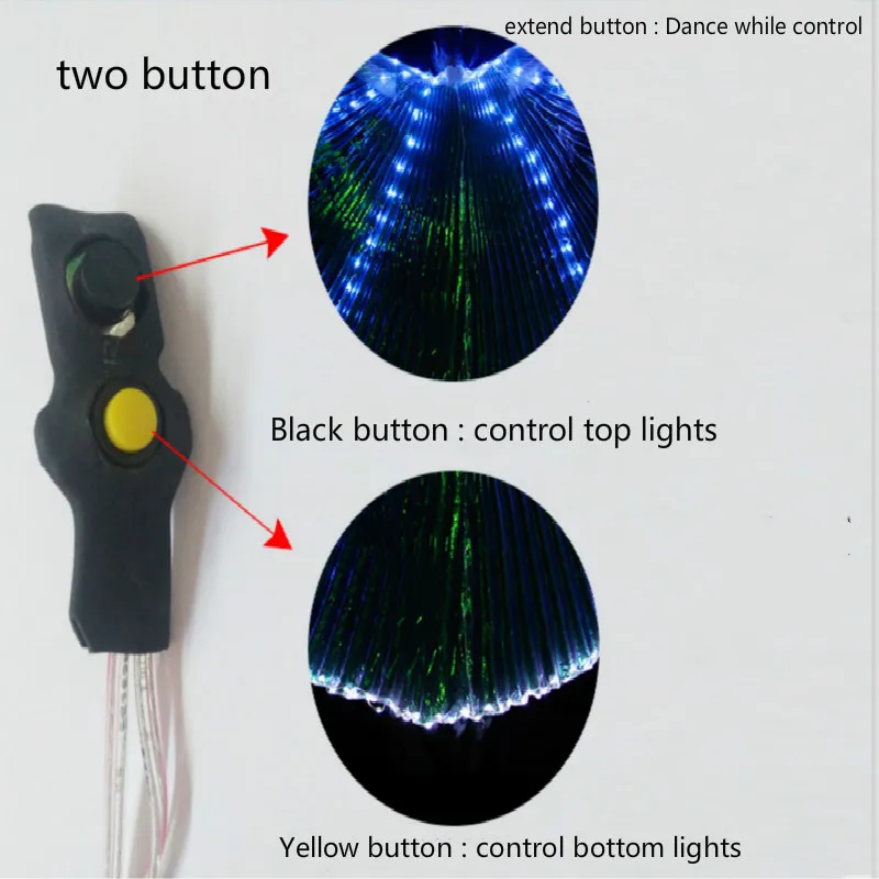 Ruoru Change 21 разные узоры для взрослых Светодиодные Крылья с регулируемой палочкой