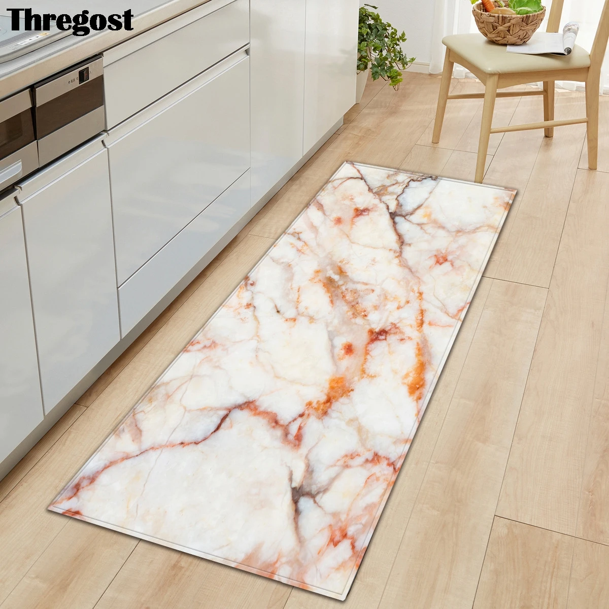 Современный Мрамор с принтом длинные коврики Кухня ковры Противоскользящий