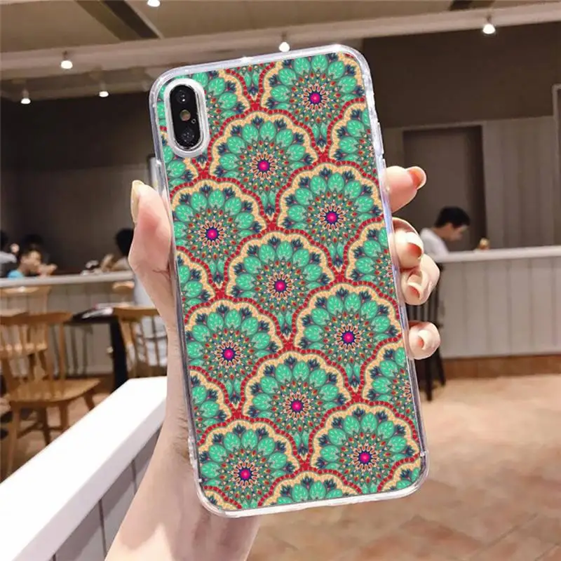 

African style fabric print Phone Case Transparent soft For iphone 5 5s 5c se 6 6s 7 8 11 12 plus mini x xs xr pro max