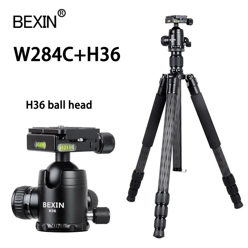 

BEXIN W284C + H36 штатив-тренога из углеволокна для профессиональной фотосъемки подставка для путешествий на открытом воздухе тренога PTZ штатив-Тр...