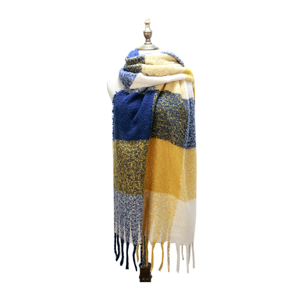 Женский модный шарф мягкая шея теплые длинные шали с кисточками женский зимний в