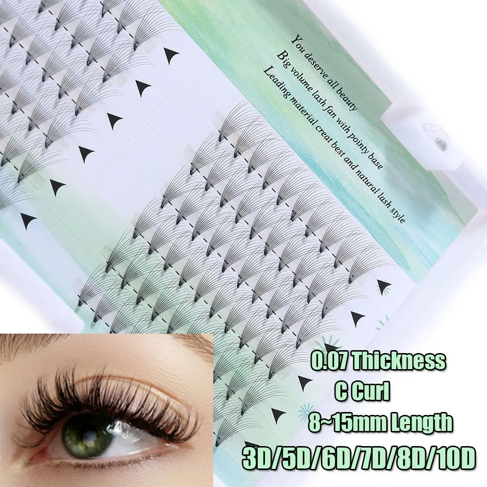 

Long 007 Thickness Semi Permanent Premade Volume Fans False Eyelashes Individual Eyelashes Extension Faux Mink Hair