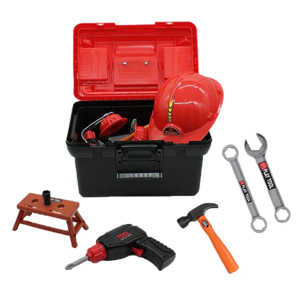 42 шт. детский ящик для инструментов детей притворяйтесь что Play-Building Workshop Toolbox STEM