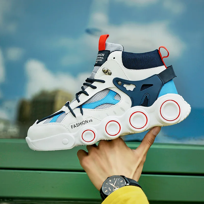 

Men's Shoes 2022 New Autumn High-top Shoes Spring Fashion Trend Nonslip Student Increase Basketball Casual Sports Shoes Men
