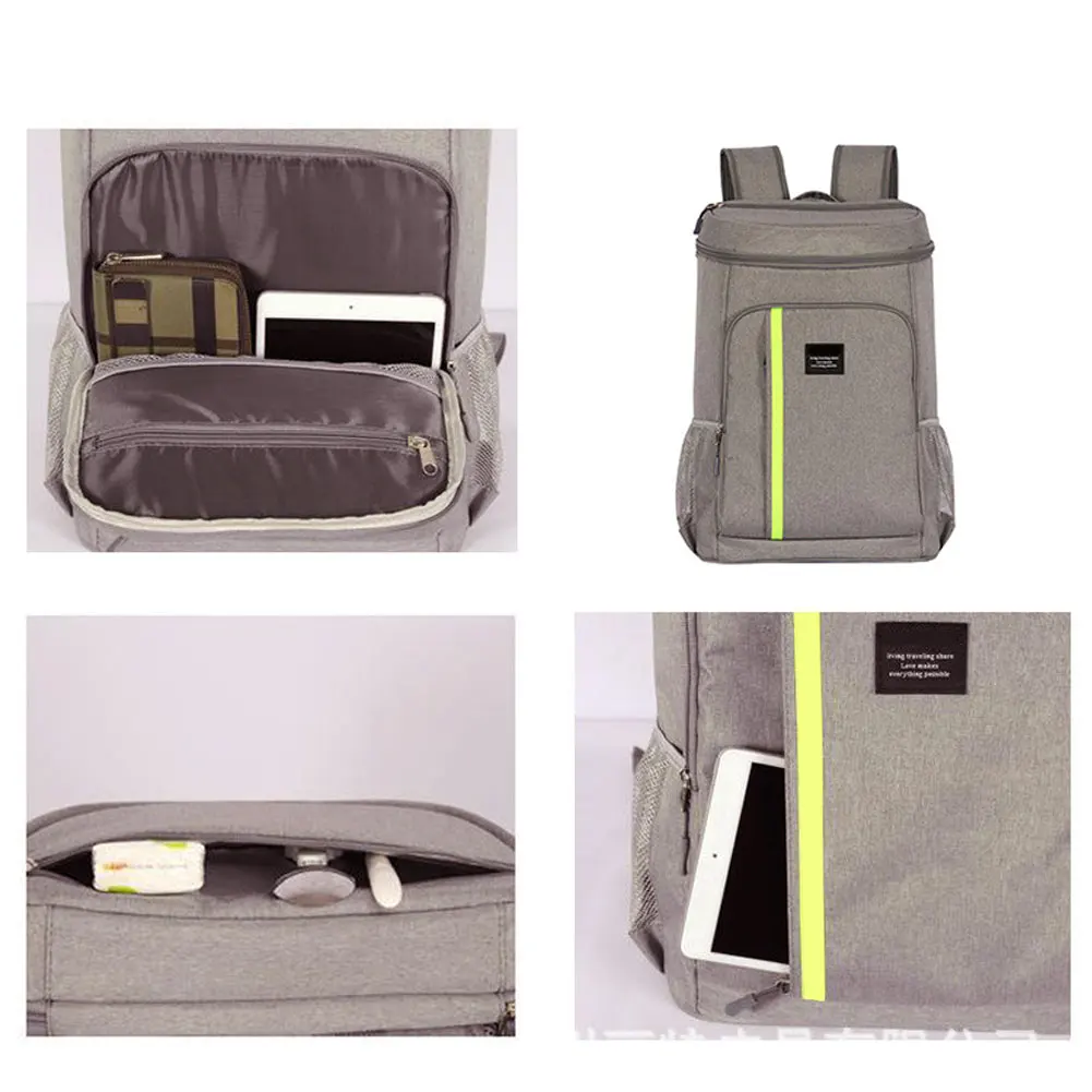 cooler backpack waterproof insulated large capacity food thermal bag leakproof insulated camping isothermal refrigerator bag free global shipping