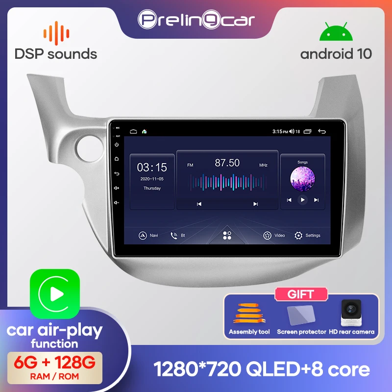 Prelingcar Android 10 0 без DVD 2 Din Автомобильный Радио Мультимедиа Видео плеер навигация GPS