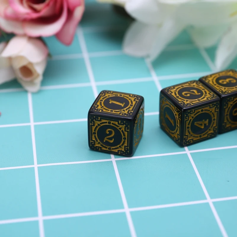 Многогранные игральные кости D6 квадратные 6 граней бусины настольная игра для